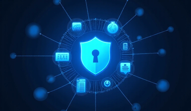 Cybersecurity shield protecting data